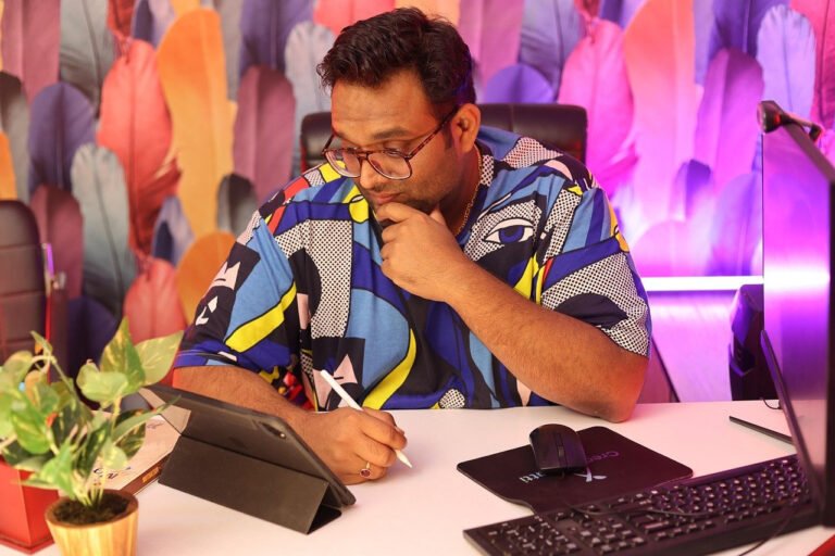 digital illustration tablet workspace