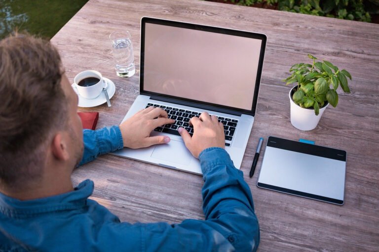 graphic designer working on computer