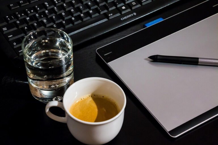 graphic design tablet and laptop