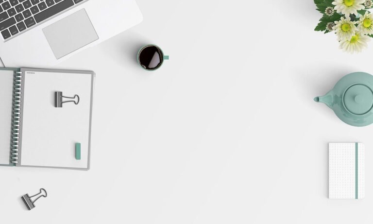 freelancer workspace laptop coffee ai