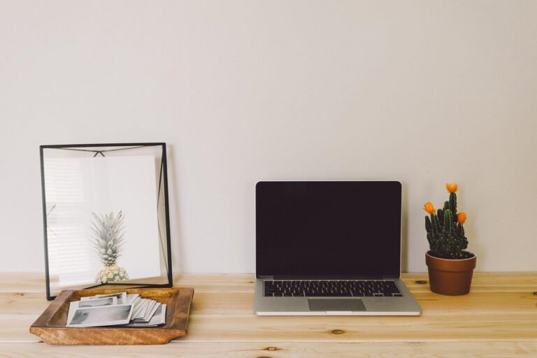designer working from home workspace