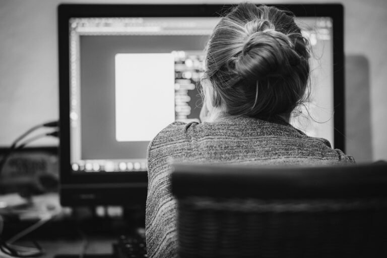 graphic designer working on computer