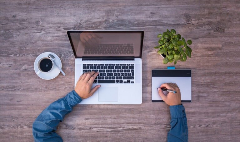 graphic designer working on computer